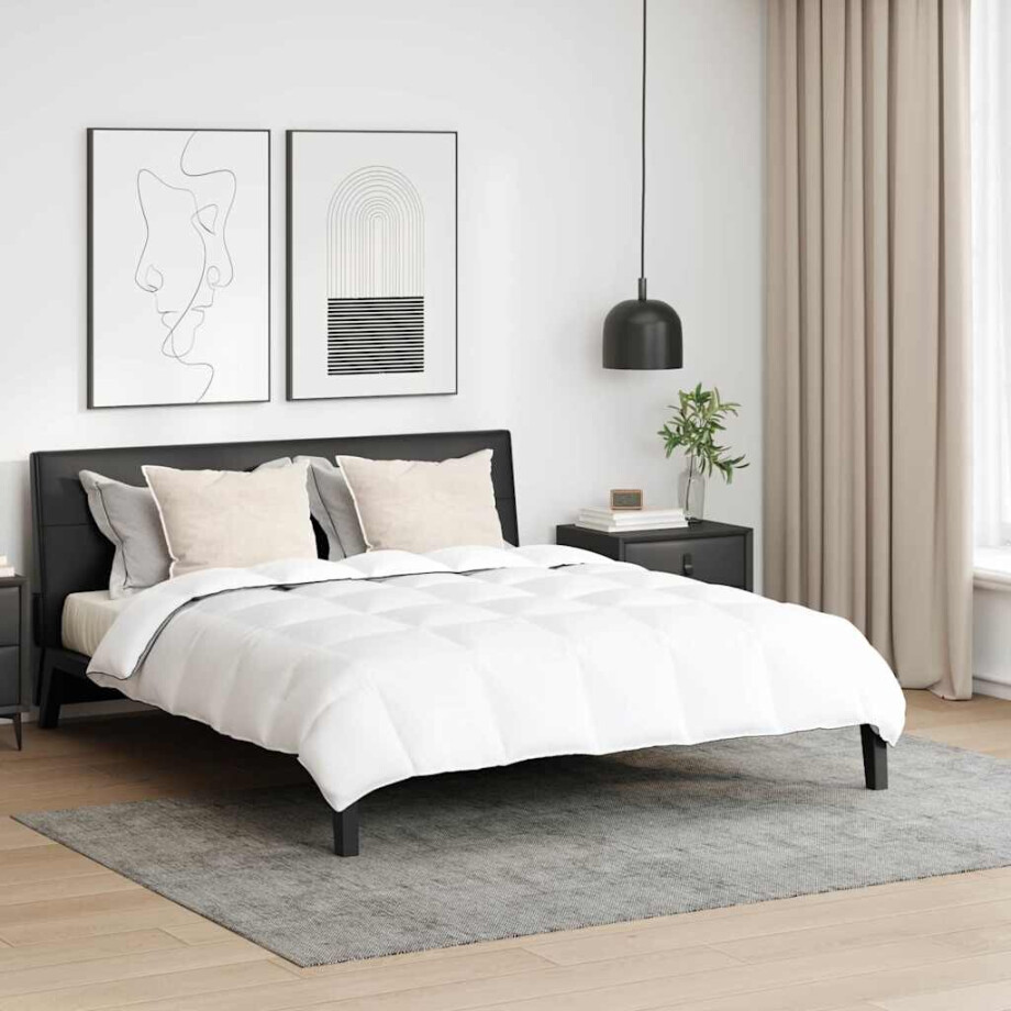 vidaXL Winter Dekbedovertrek Set met kussen 3 pcs Wit 260 x 220 cm afbeelding 1