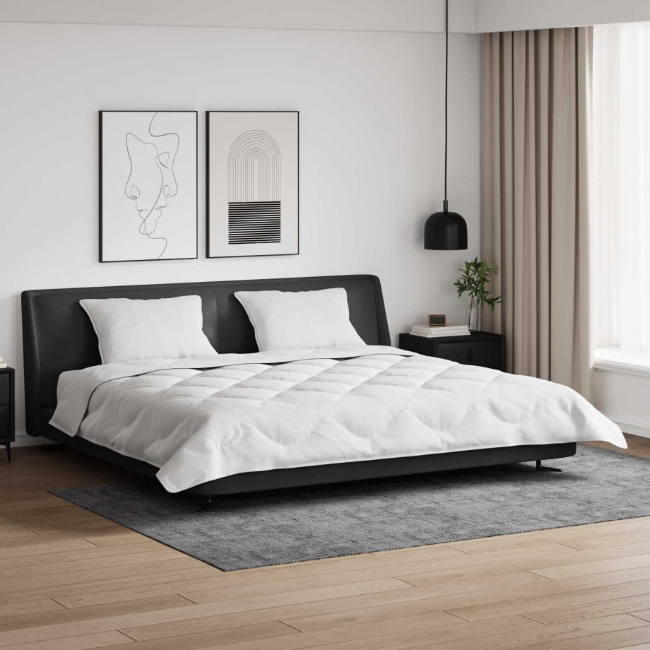 vidaXL Winter Dekbed met kussen 3 pcs Wit Microvezel afbeelding 1