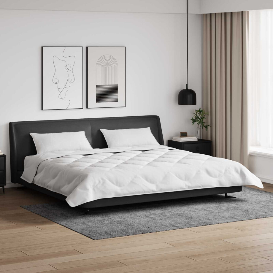 vidaXL Winter Dekbed met kussen 3 pcs Wit Microvezel afbeelding 1