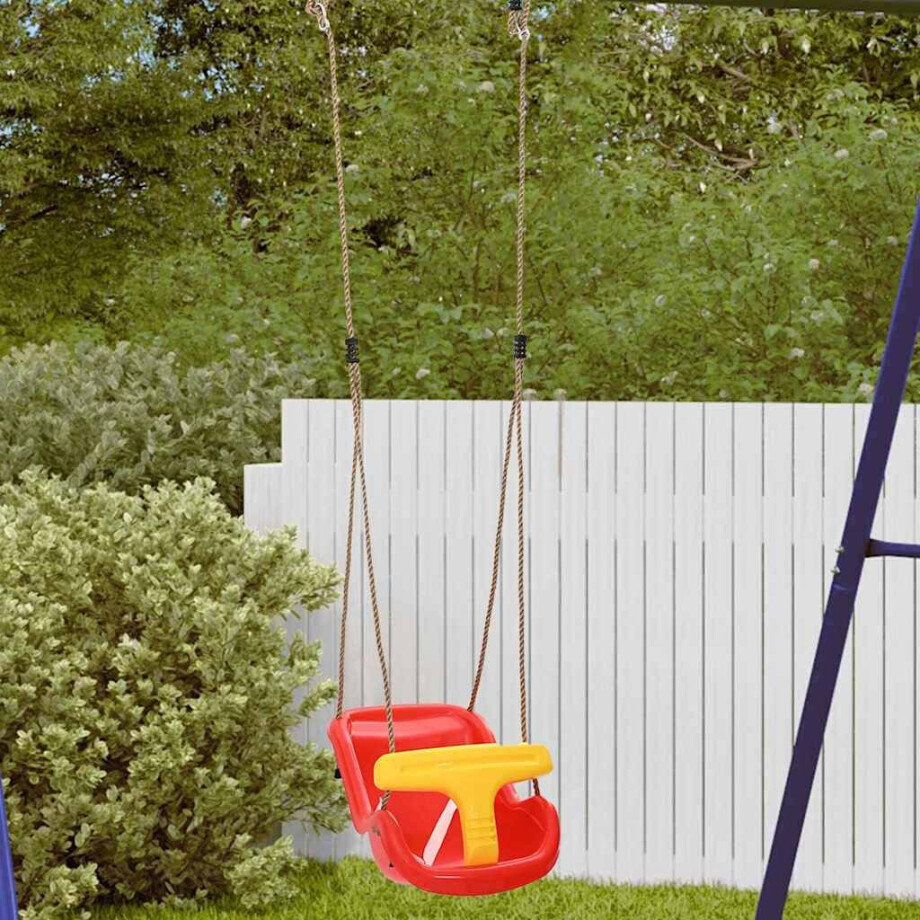 vidaXL Babyschommel Rood 36 x 43 x 42 cm Kunststof afbeelding 1