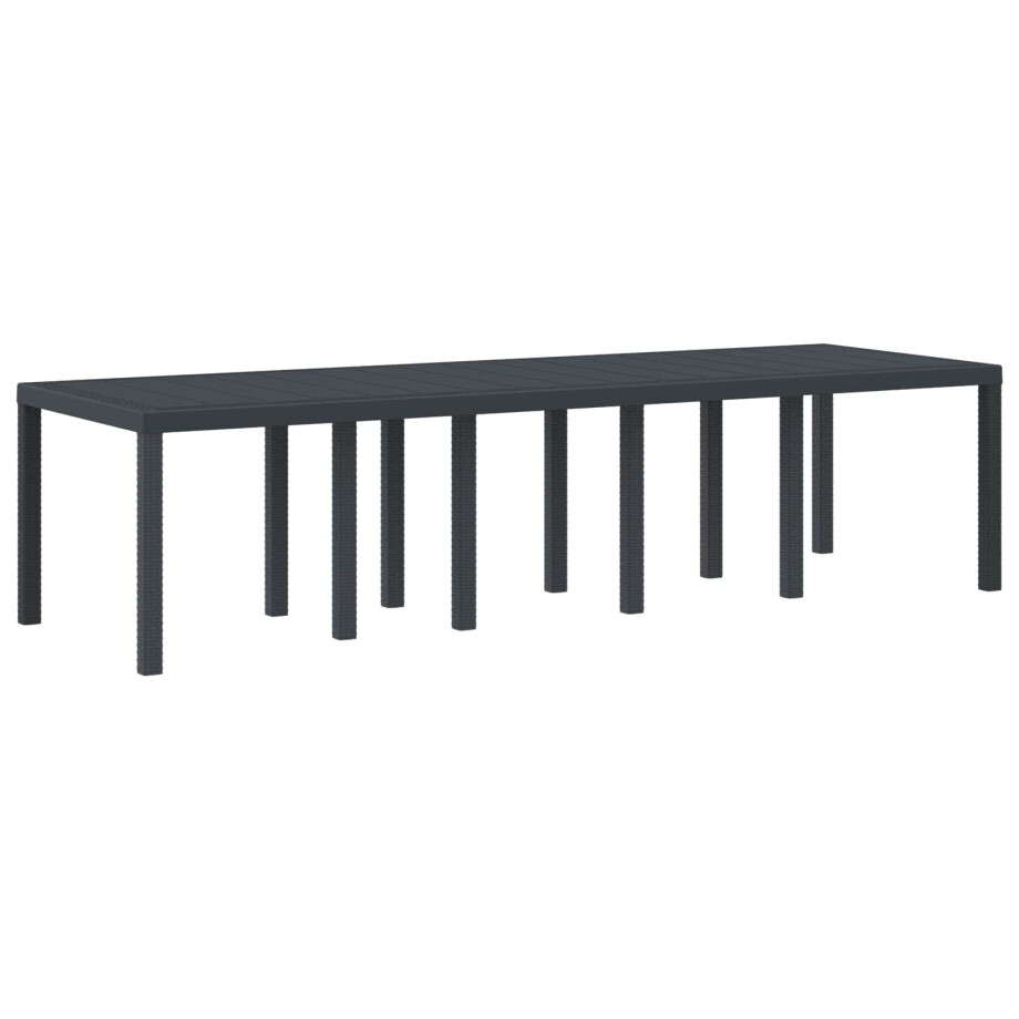 vidaXL Tuinstafel Antraciet 300 x 100 x 73 cm poly rattan vidaXL Tuinstafel Antraciet 300 x 100 x 73 cm poly rattan afbeelding 1