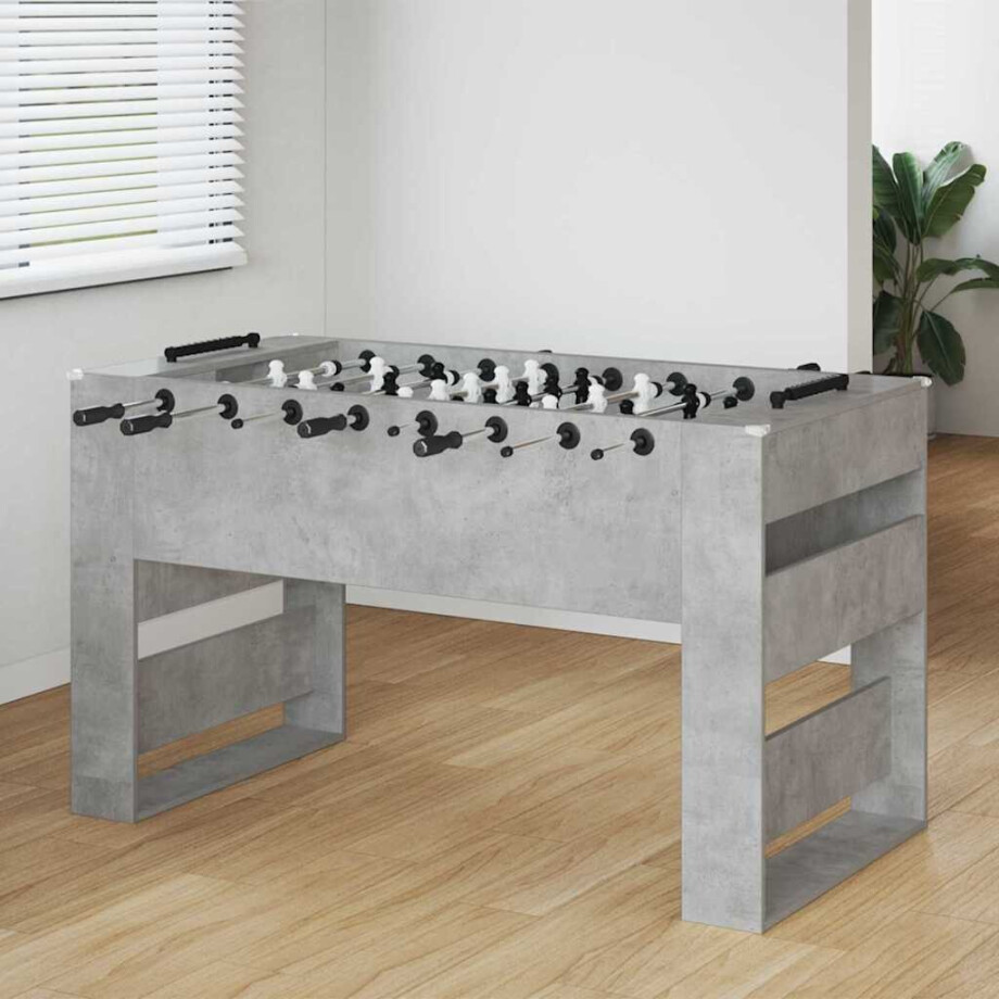 vidaXL Honkbaltafel Beton Grijs 146,5 x 74 x 85 cm Bewerkt hout afbeelding 1