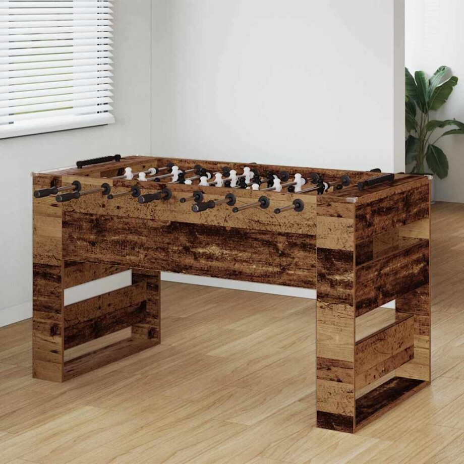vidaXL Honkbaltafel Oudhout 146,5 x 74 x 85 cm Bewerkt hout afbeelding 1