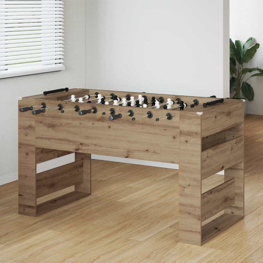 vidaXL Honkbaltafel Artisan Eik 146,5 x 74 x 85 cm Bewerkt hout afbeelding 1
