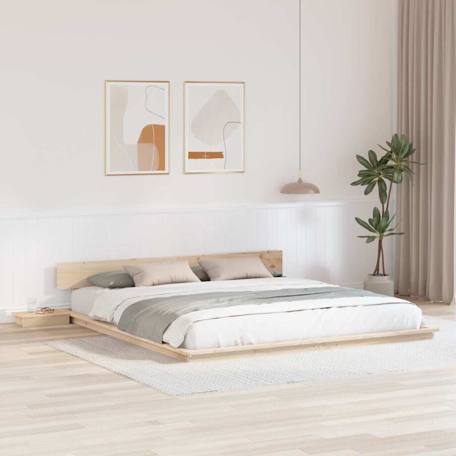 vidaXL Bedframe Bruin 180 x 200 cm Hout afbeelding 1