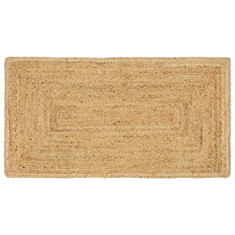 vidaXL Gebied Tapijt Beige 60 x 110 cm Jute vidaXL Gebied Tapijt Beige 60 x 110 cm Jute afbeelding 1