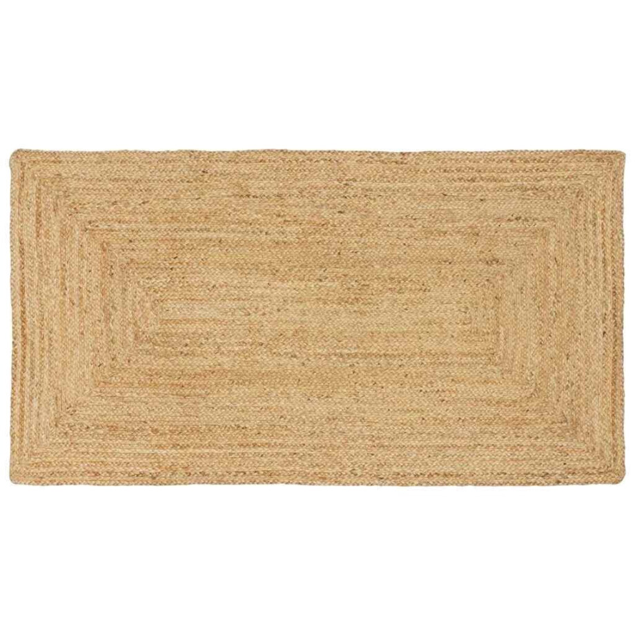 vidaXL Gebied Tapijt Beige 100 x 200 cm Jute afbeelding 1