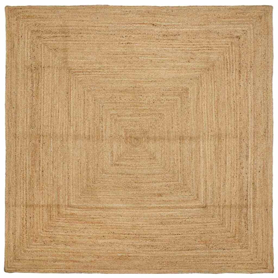 vidaXL Gebied Tapijt Beige 240 x 240 cm Jute vidaXL Gebied Tapijt Beige 240 x 240 cm Jute afbeelding 1