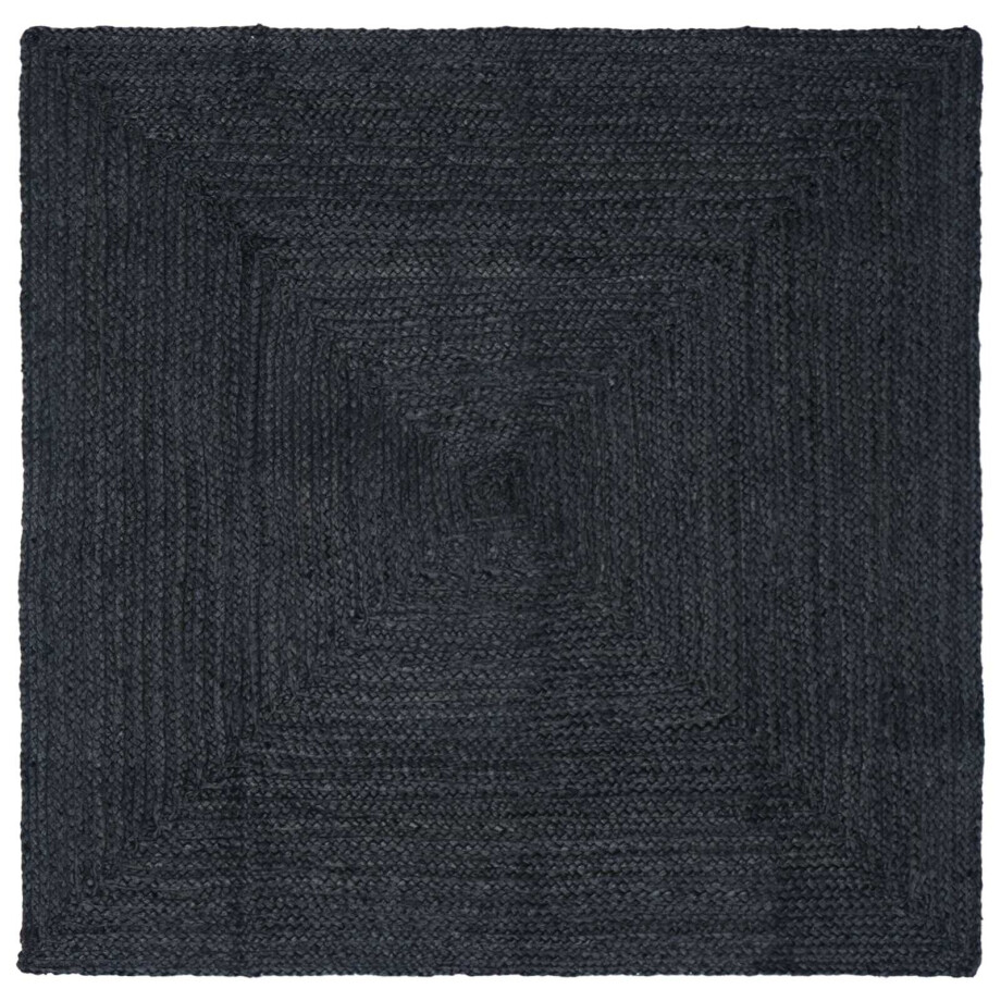 vidaXL Vloerkleden Vierkant Donkergrijs 240 x 240 cm Jute afbeelding 1