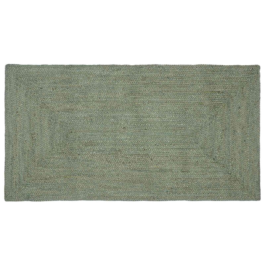vidaXL Vloerkleden Rechthoekig Olijfgroen 80 x 150 cm Jute vidaXL Vloerkleden Rechthoekig Olijfgroen 80 x 150 cm Jute afbeelding 1