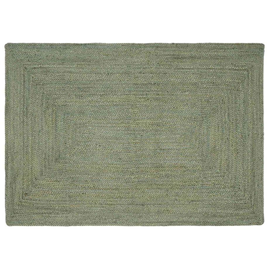 vidaXL Vloerkleden Rechthoekig Olijfgroen 120 x 170 cm Jute vidaXL Vloerkleden Rechthoekig Olijfgroen 120 x 170 cm Jute afbeelding 1