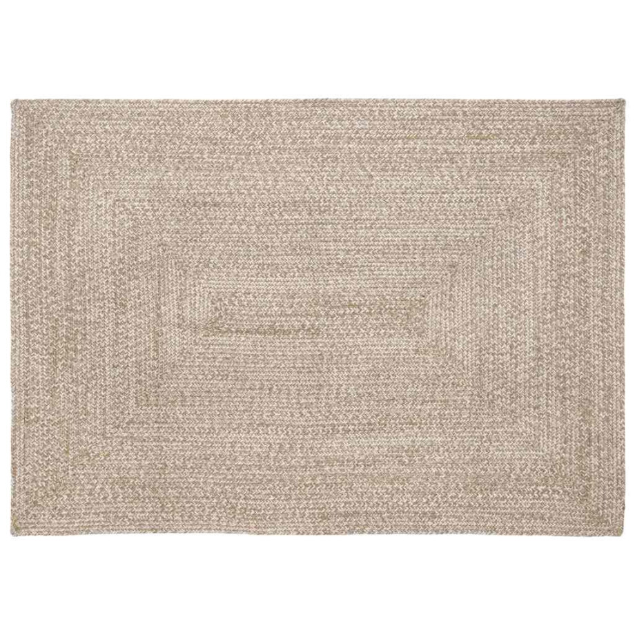 vidaXL Vloerkleden Rechthoekig Natuurlijk en Wit 140 x 200 cm Jute afbeelding 1