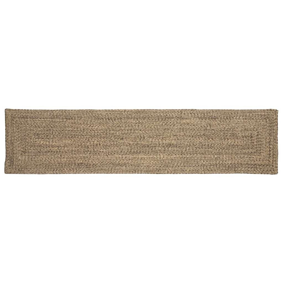 vidaXL Vloerkleden Rechthoekig Natuurlijk en Zwart 60 x 250 cm Jute afbeelding 1