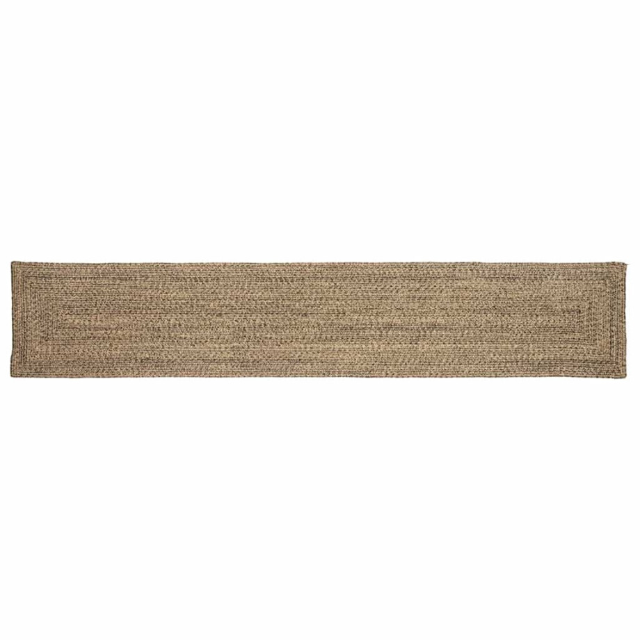 vidaXL Vloerkleden Rechthoekig Naturel en Zwart 60 x 400 cm Jute afbeelding 1