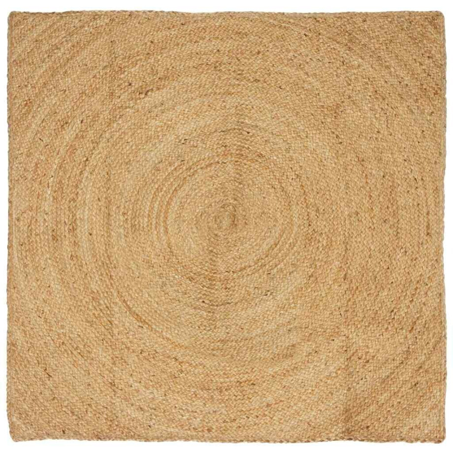 vidaXL Vloerkleden Vierkant Bruin 160 x 160 cm Jute afbeelding 1
