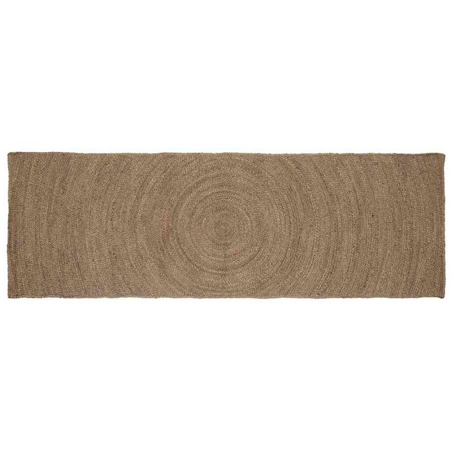 vidaXL Vloerkleden Rechthoekig Grijs 80 x 300 cm Jute afbeelding 1