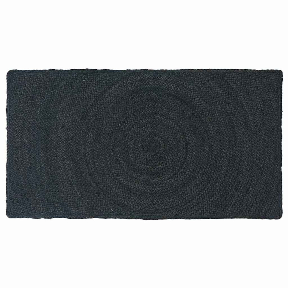 vidaXL Vloerkleden Rechthoekig Donkergrijs 60 x 110 cm Jute afbeelding 1