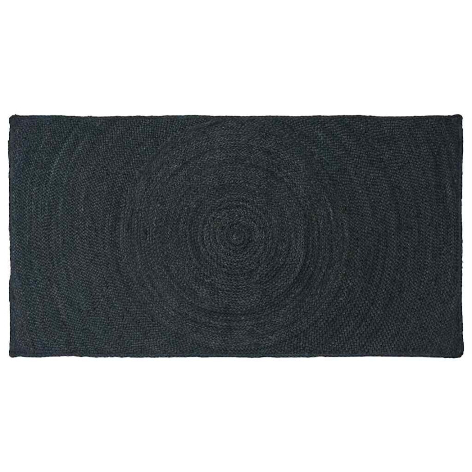 vidaXL Vloerkleden Rechthoekig Donkergrijs 80 x 150 cm Jute afbeelding 1