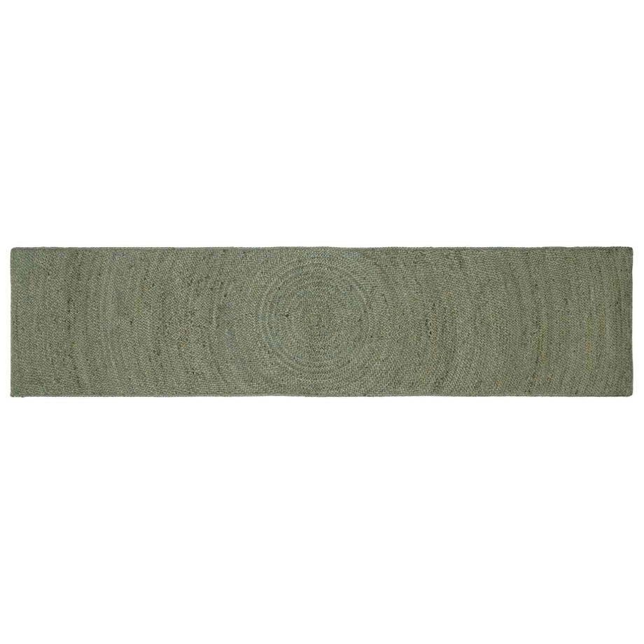 vidaXL Vloerkleden Olijfgroen 60 x 300 cm Jute afbeelding 1