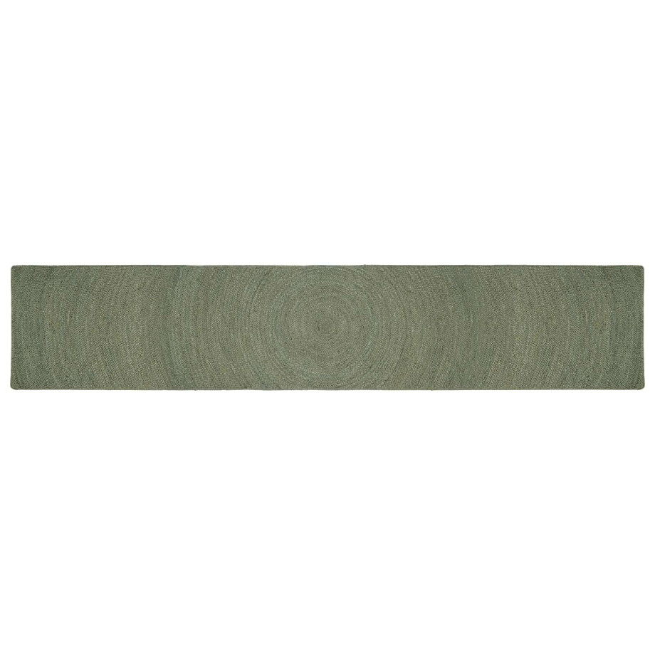 vidaXL Vloerkleden Olijfgroen 60 x 400 cm Jute afbeelding 1