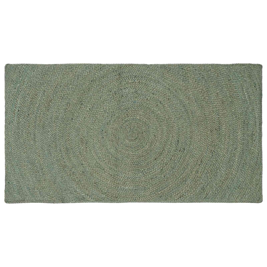 vidaXL Vloerkleden Olijfgroen 80 x 150 cm Jute afbeelding 1