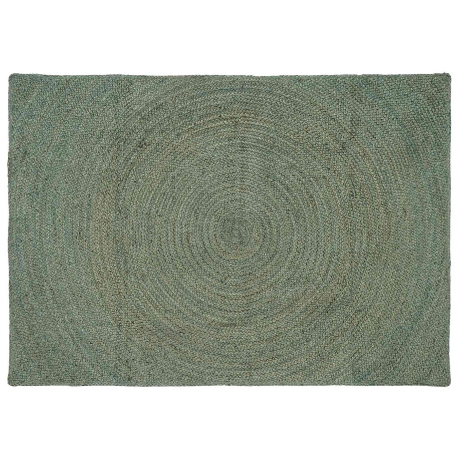vidaXL Vloerkleden Olijfgroen 120 x 170 cm Jute afbeelding 1