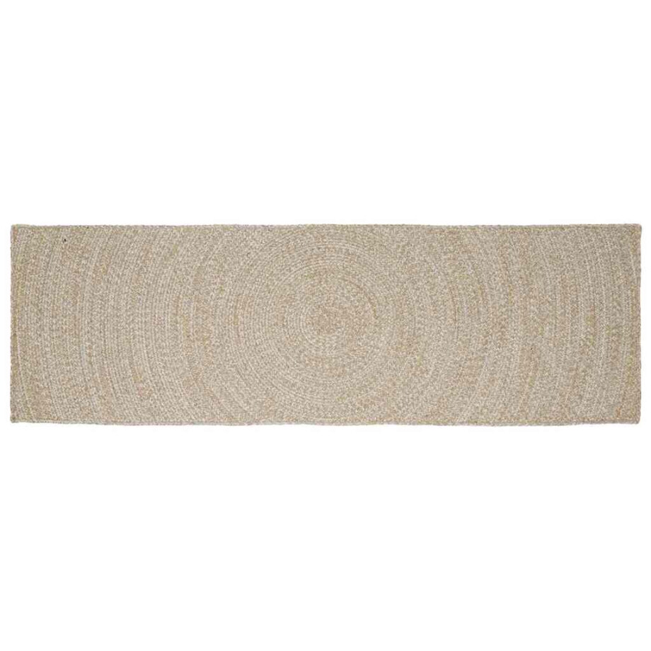 vidaXL Vloerkleden Rechthoekig Natuurlijk en Wit 80 x 200 cm Jute afbeelding 1