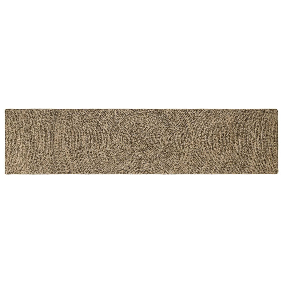 vidaXL Vloerkleden Naturel en Zwart 60 x 200 cm Jute afbeelding 1