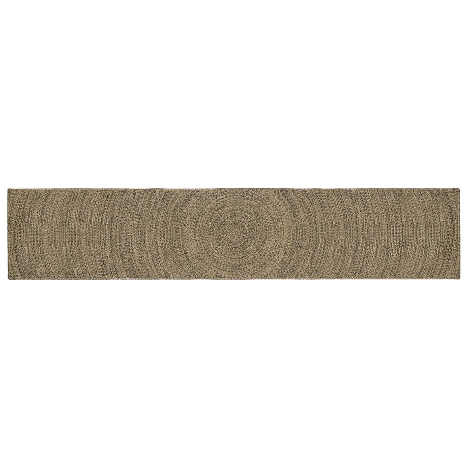 vidaXL Vloerkleden Naturel en Zwart 60 x 400 cm Jute afbeelding 1
