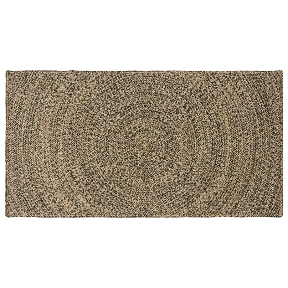 vidaXL Vloerkleden Naturel en Zwart 80 x 150 cm Jute vidaXL Vloerkleden Naturel en Zwart 80 x 150 cm Jute afbeelding 1
