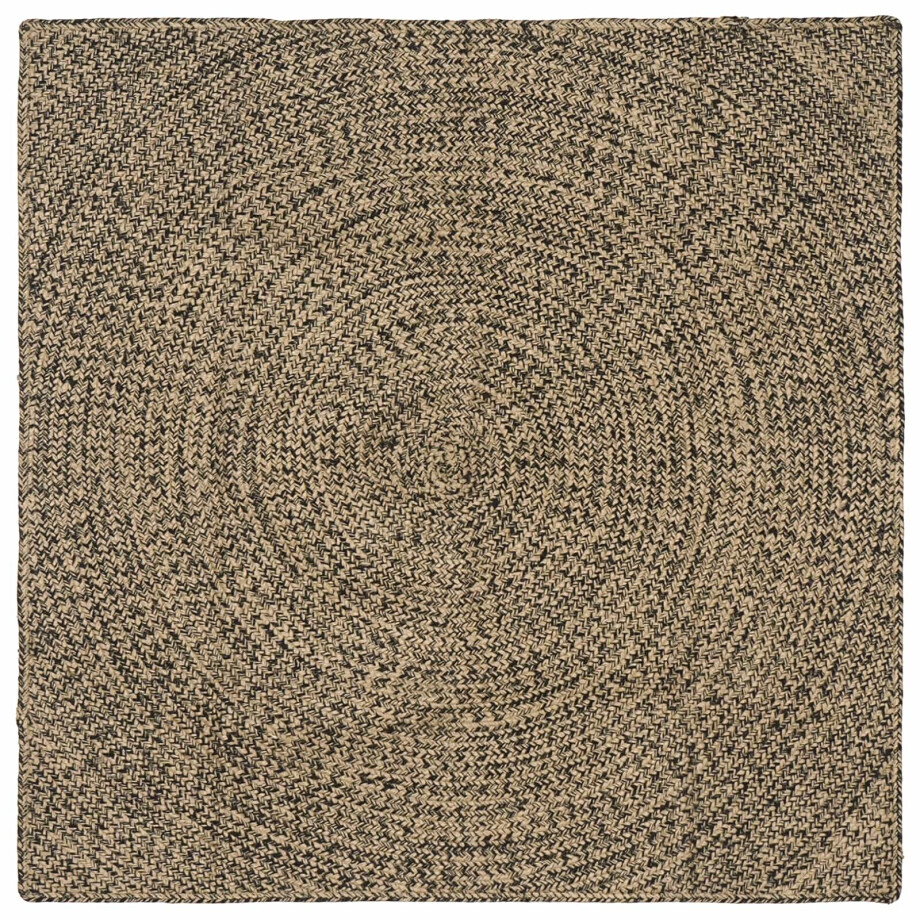vidaXL Vloerkleden Naturel en Zwart 120 x 120 cm Jute vidaXL Vloerkleden Naturel en Zwart 120 x 120 cm Jute afbeelding 1