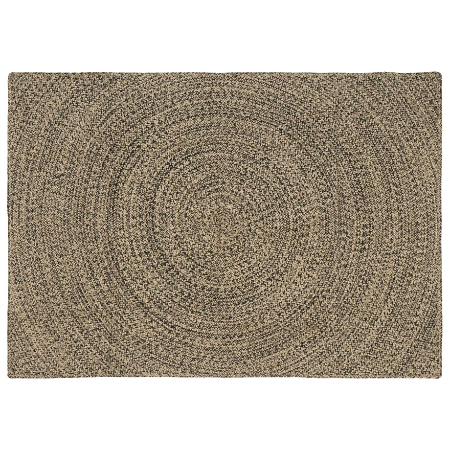 vidaXL Vloerkleden Naturel en Zwart 120 x 170 cm Jute vidaXL Vloerkleden Naturel en Zwart 120 x 170 cm Jute afbeelding 1
