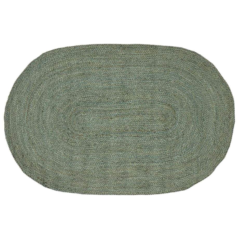 vidaXL Vloerkleden Olijfgroen 122 x 183 cm Jute afbeelding 1