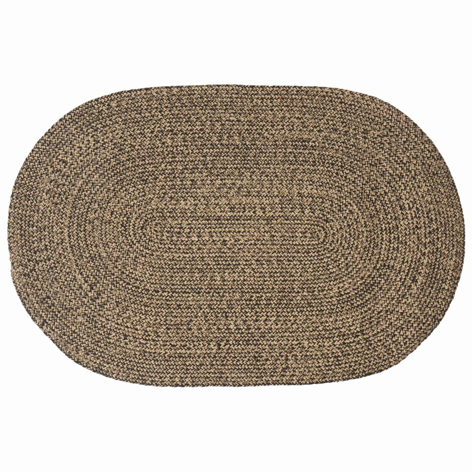 vidaXL Vloerkleden Zwart 100 x 152 cm Jute afbeelding 1