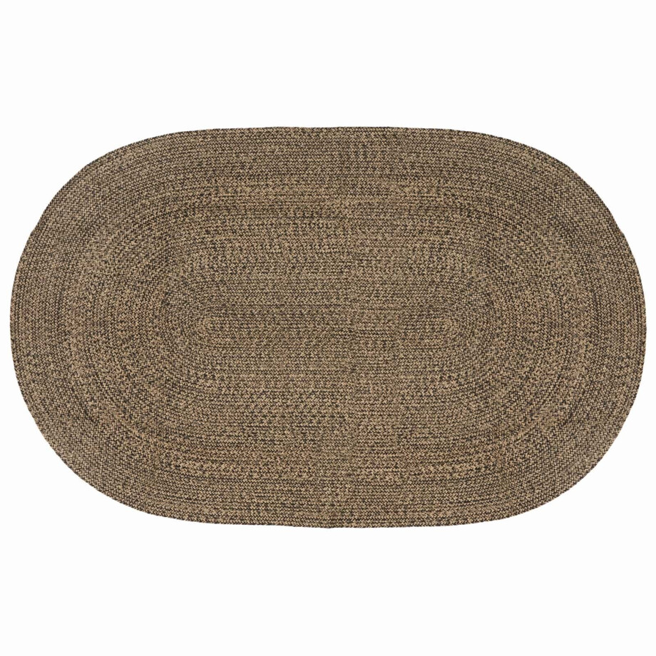 vidaXL Vloerkleden Zwart 152 x 245 cm Jute vidaXL Vloerkleden Zwart 152 x 245 cm Jute afbeelding 1