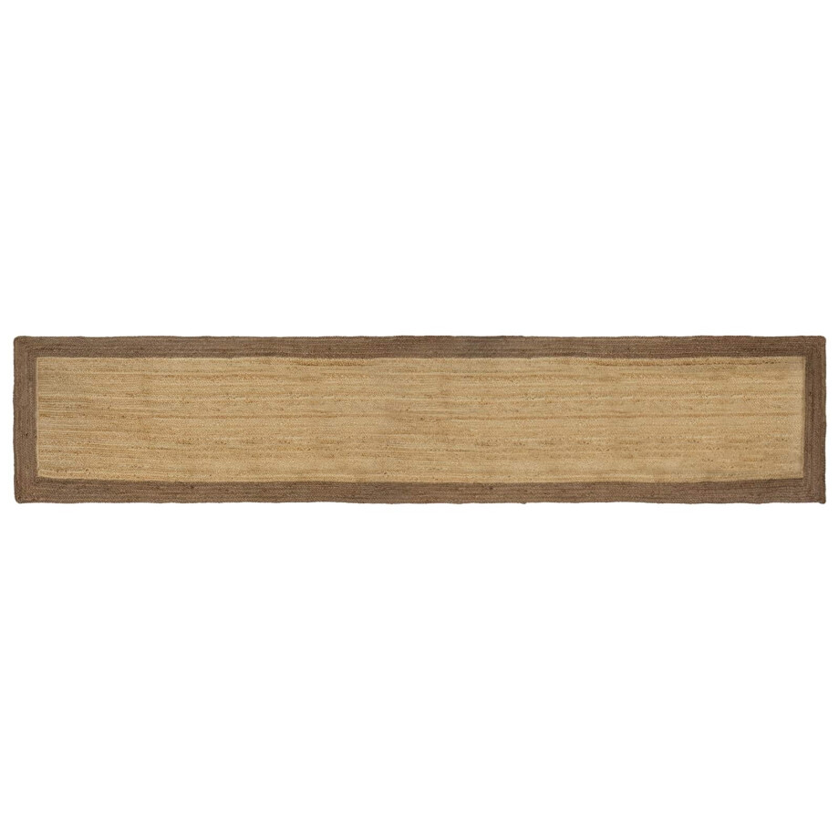 vidaXL Vloerkleden Grijs 60 x 400 cm Jute afbeelding 1
