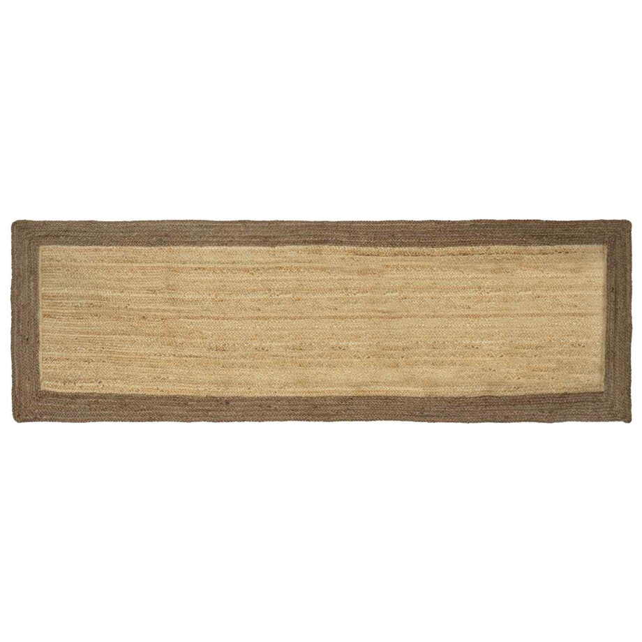 vidaXL Vloerkleden Grijs 80 x 250 cm Jute afbeelding 1