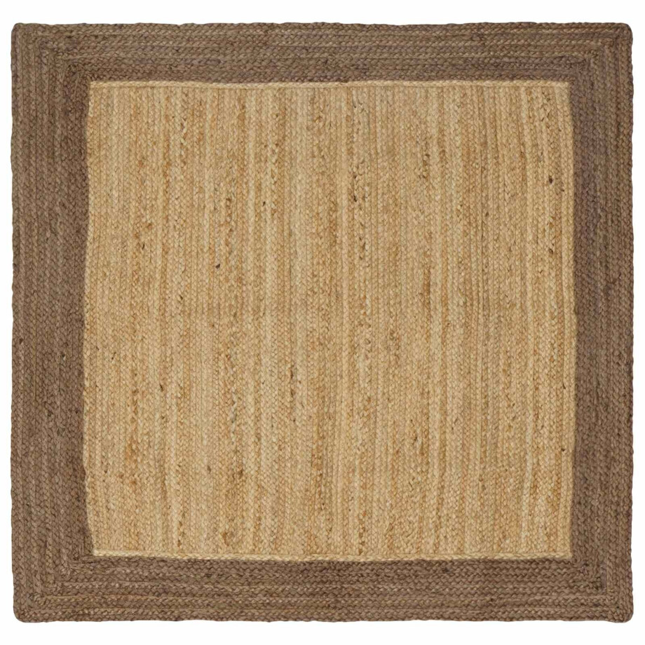vidaXL Vloerkleden Grijs 120 x 120 cm Jute afbeelding 1