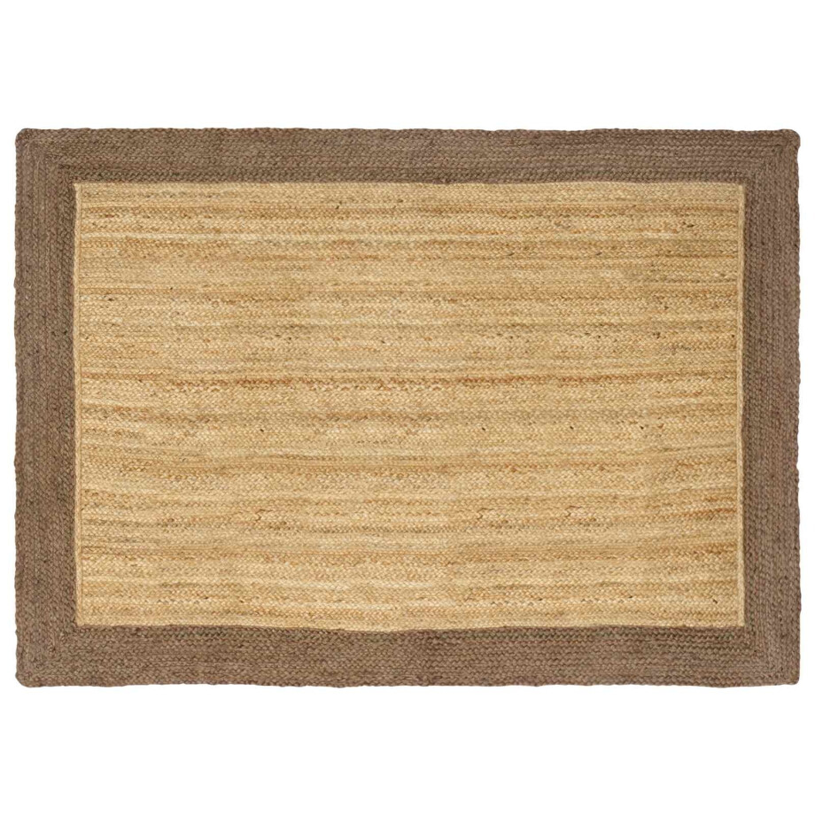 vidaXL Vloerkleden Grijs 120 x 170 cm Jute afbeelding 1