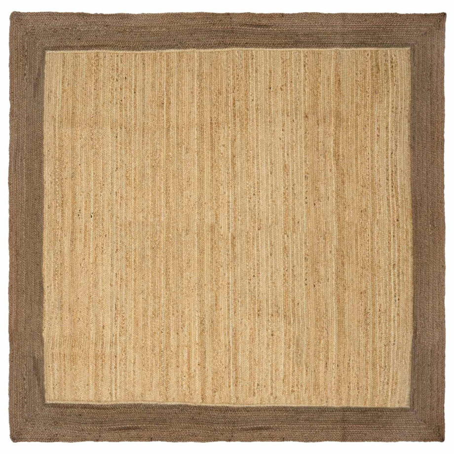 vidaXL Vloerkleden Grijs 240 x 240 cm Jute vidaXL Vloerkleden Grijs 240 x 240 cm Jute afbeelding 1