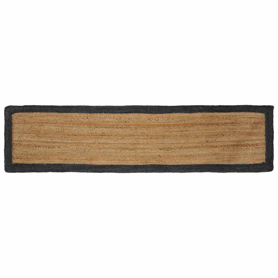 vidaXL Vloerkleden Donkergrijs 60 x 300 cm Jute afbeelding 1