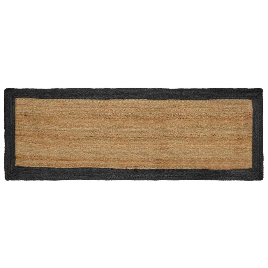 vidaXL Vloerkleden Donkergrijs 80 x 200 cm Jute afbeelding 1