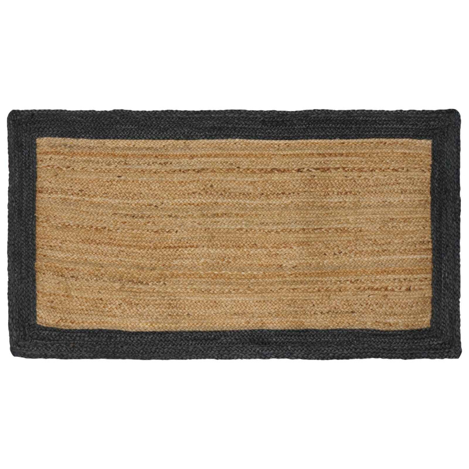 vidaXL Vloerkleden Donkergrijs 100 x 200 cm Jute afbeelding 1