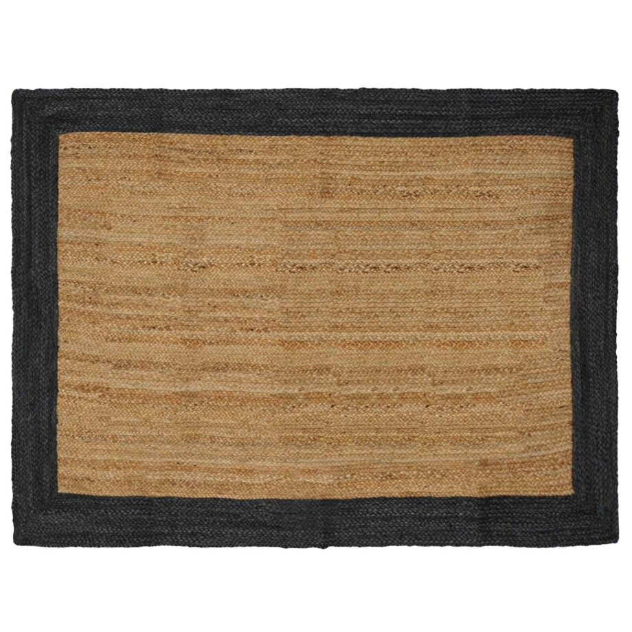 vidaXL Vloerkleden Donkergrijs 140 x 200 cm Jute afbeelding 1