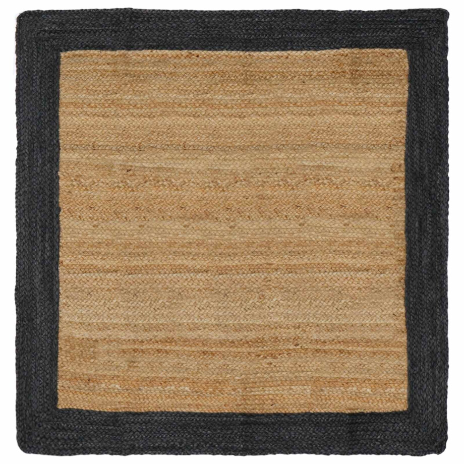 vidaXL Vloerkleden Donkergrijs 160 x 160 cm Jute afbeelding 1