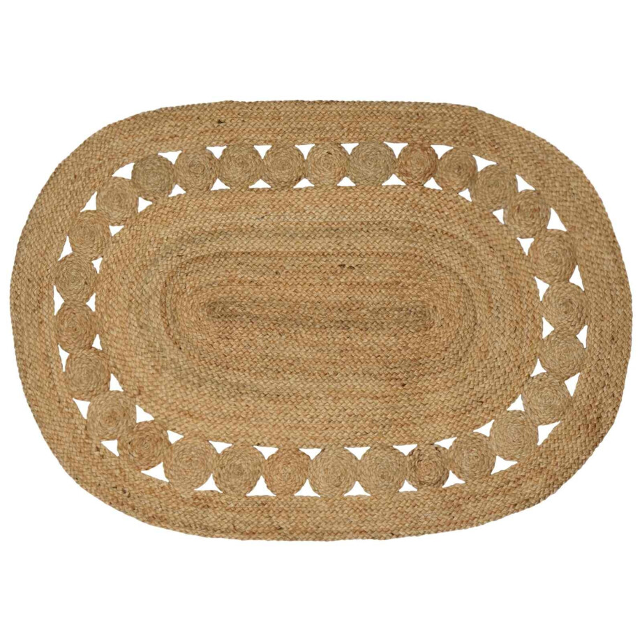 vidaXL Vloerkleden Naturel 100 x 152 cm Jute afbeelding 1
