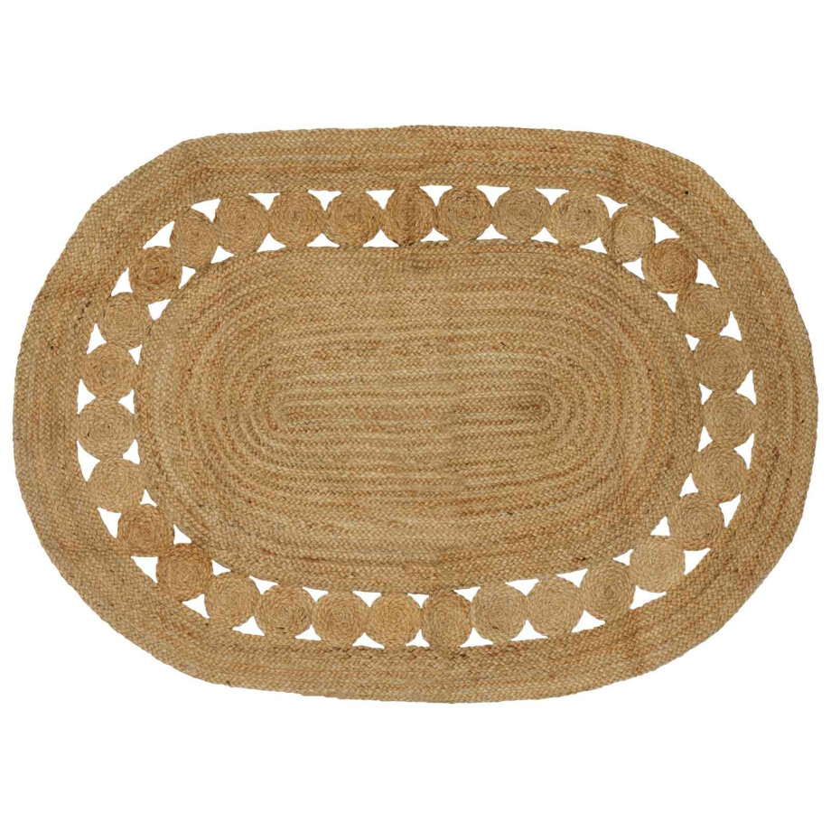 vidaXL Vloerkleden Naturel 122 x 183 cm Jute afbeelding 1