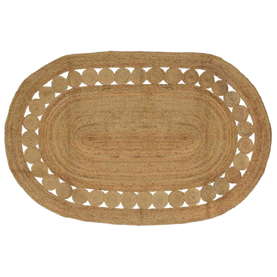 vidaXL Vloerkleden Naturel 152 x 245 cm Jute vidaXL Vloerkleden Naturel 152 x 245 cm Jute afbeelding 1