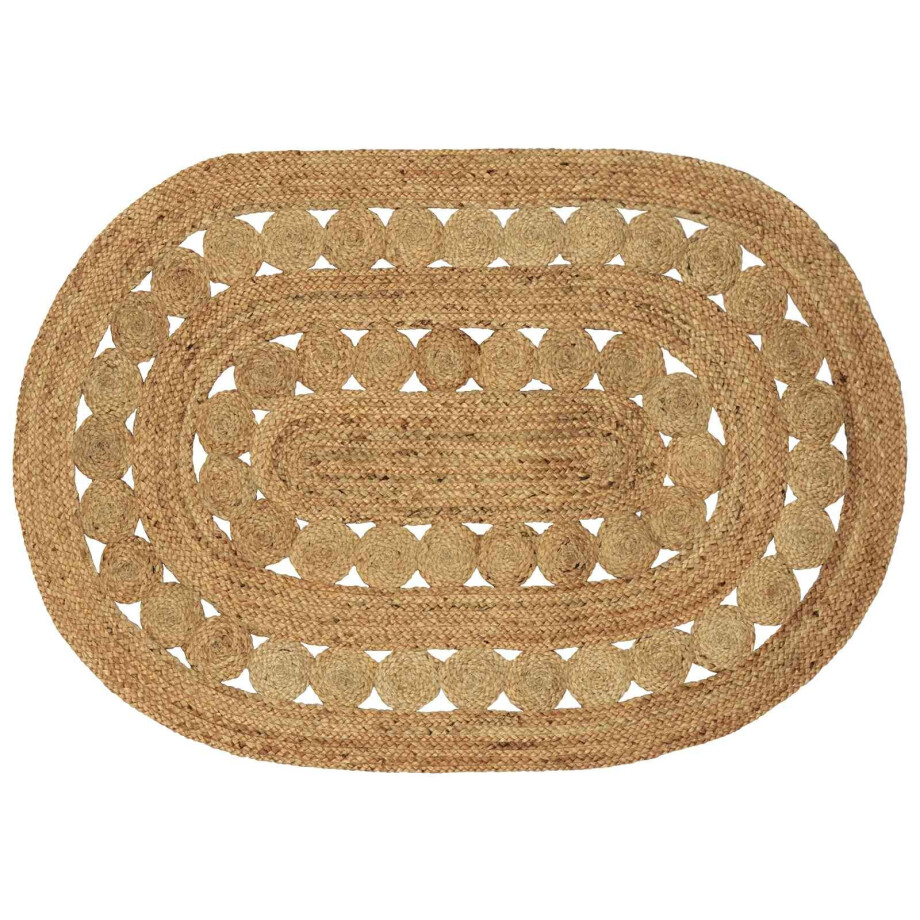 vidaXL Vloerkleden Naturel 100 x 152 cm Jute afbeelding 1