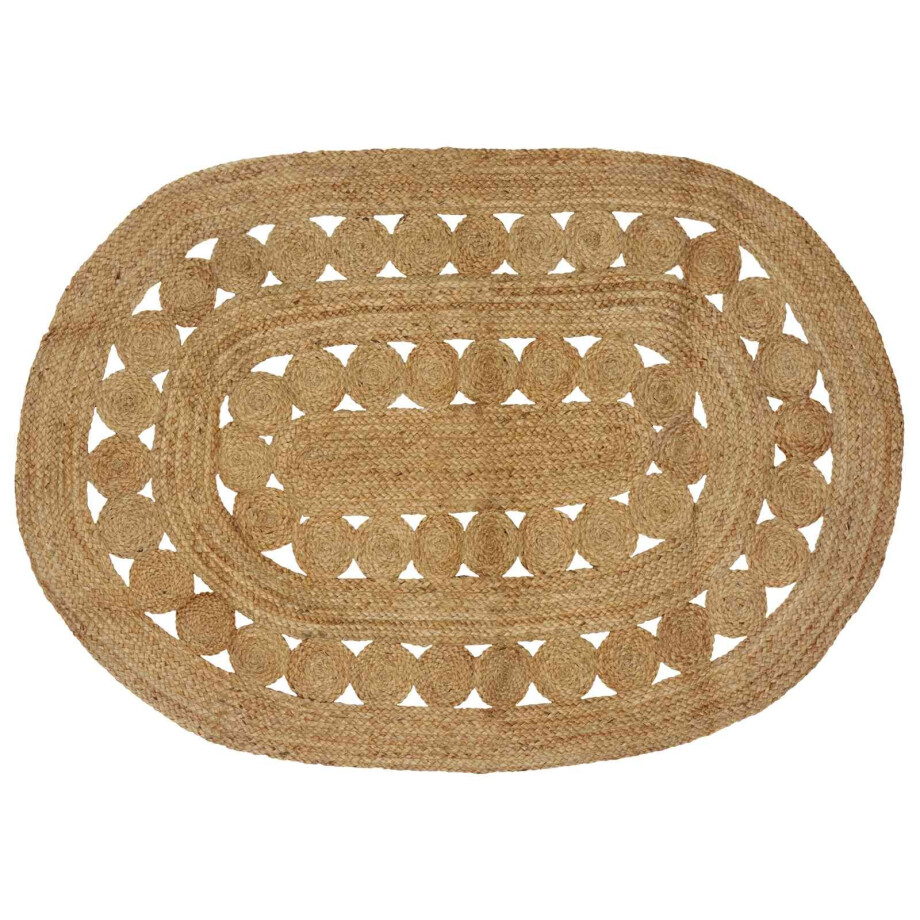 vidaXL Vloerkleden Naturel 122 x 183 cm Jute afbeelding 1